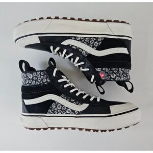 Vans Sk8-Hi MTE 2 Shoes Womens 8.5 White Black Floral HydroGuard 360